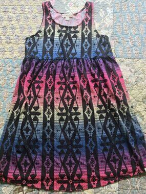 Billabong Rainbow Ombre Cotton Tank Top Tunic Juniors Size Large
